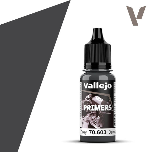 Vallejo Primers bottle with a dark gray background