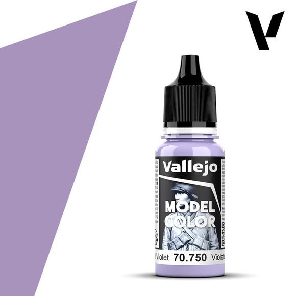 Vallejo Model Color paint bottle with a purple label on a white background