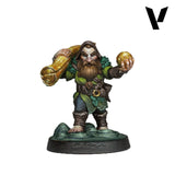 Dwarf figurine with a weapon on a white background