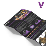 Brochure with face painting designs and instructions on a white background