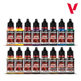 Set of Vallejo Game Color paint bottles on a white background with the Vallejo logo.