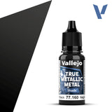 Vallejo True Metallic Metal: Obsidian Black - Shade (18 ml)