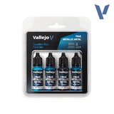 Vallejo True Metallic Metal: Sapphire Blue Paint Set (4)