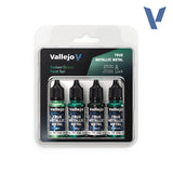 Vallejo True Metallic Metal: Dusken Green Paint Set (4)