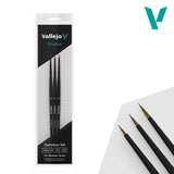 Vallejo brushes packaging with brushes on a white background