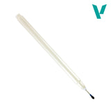 White pen with a brush tip on a white background
