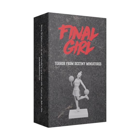 Box for 'Final Girl' Terror from Destiny miniatures with a figure on a white background