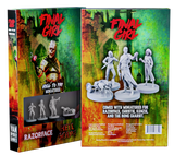 Two sides of a 'Final Girl' miniatures packaging with figures and text.