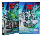 Falconwood 'Final Girl' miniatures packaging with figures and text on a blue and green background