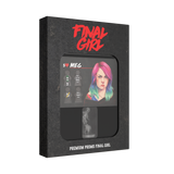 Product packaging for 'Final Girl' with character illustration and branding.