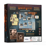 Board game box for 'Valkyrie' with game components and player information.
