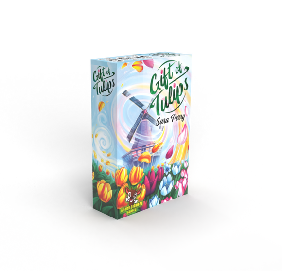 Book cover of 'Gift of Tulips' by Sara Perry with colorful design on a white background