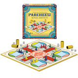 Parcheesi Royal Edition board game set with board, pieces, and box on a white background