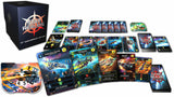 Collection of 'Star Realms' board game cards and box on a white background