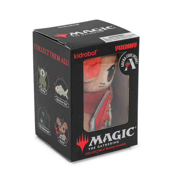 Boxed collectible plush charm from Kidrobot featuring 'Magic: The Gathering' branding.