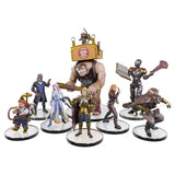 Set of fantasy figurines on white background
