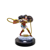 Statue of Wonder Woman holding a lasso on a white background