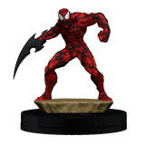 Red and black superhero figure on a white background