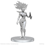 Unpainted fantasy figurine on a white background