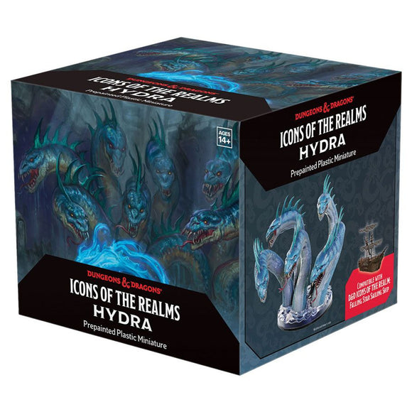 Box for 'Icons of the Realms Hydra' preainted plastic miniature from Dungeons & Dragons