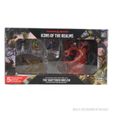 Dungeons & Dragons Icons of the Realms packaging with figurines and dragon illustration.