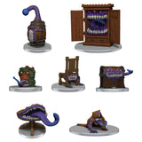 Set of monster figurines with various poses and expressions on a white background