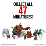 Collection of miniatures with text 'Collect All 47 Miniatures!' on a white background.