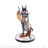 Colorful fantasy figurine on a white background