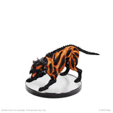 Black and orange panther figurine on a white background