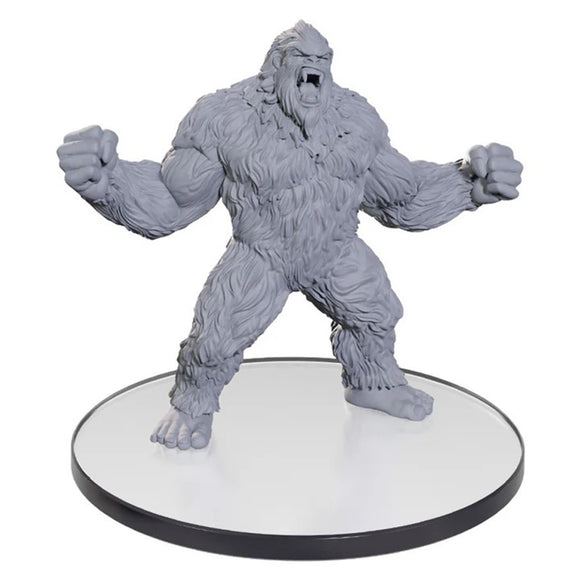 Gray gorilla-like creature figurine on a white background