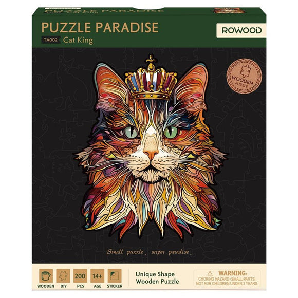 Wooden Puzzle: Cat King