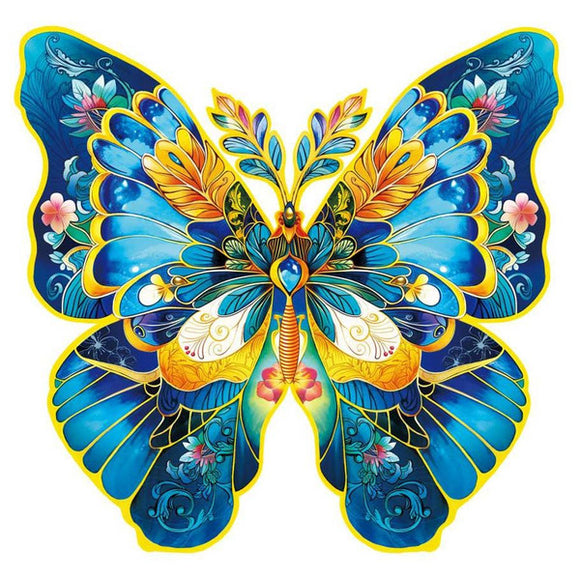 Wooden Puzzle: Morpho Helena Butterfly