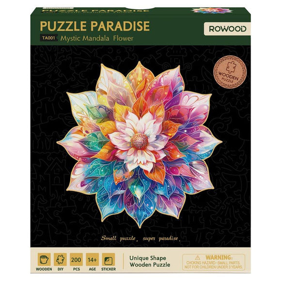 Wooden Puzzle: Mystic Mandala Flower