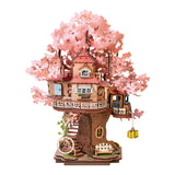 Wooden Puzzle: Sakura Tree House
