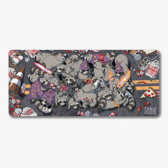 World of Trash: Raccoons - Mammal Mayhem Deskmat