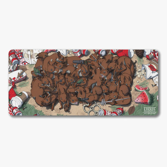 World of Trash: Squirrels - Rodent Ruckus Deskmat