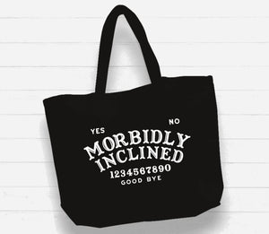 Witchwood Bags: Beach Bag / XL Tote Bag - "morbidly inclined"