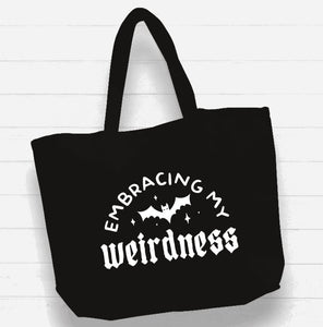 Witchwood Bags: Beach Bag / XL Tote Bag - "embracing my weirdness"