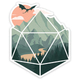 Sticker: A D20 Scene Waterproof Die Cut