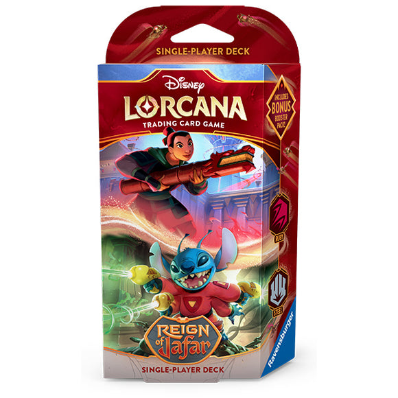 Disney Lorcana: Reign of Jafar - Mulan and Stitch (Ruby/Steel)