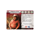 Card featuring a character named Miguel de la Cruz with game mechanics on a white background