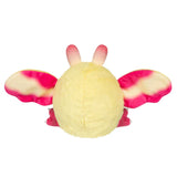 Yellow and pink moth shaped toy on a white background