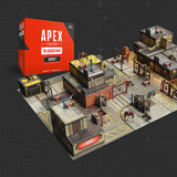 Apex Legends board game set with detailed layout and red box on a dark background