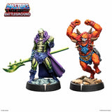 Two miniature figures from 'Masters of the Universe Battleground' on a white background.