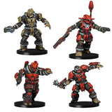 Four action figures in different poses on a white background