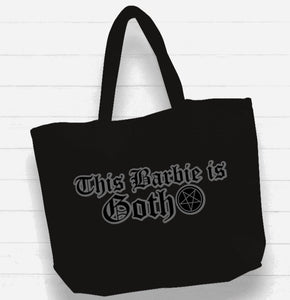 Witchwood Bags: Beach Bag / XL Tote Bag - This Barbie is goth