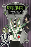 Cover of 'Beetlejuice Tarot Deck & Guide' with characters and tarot card design.