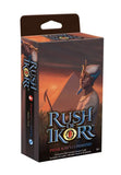 Board game box titled 'Rush of Ikor: Pharaoh's Command' with pyramid and figure design on a white background