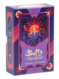 Tarot deck packaging with 'Buffy the Vampire Slayer' branding on a white background