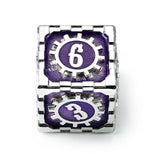 Hymgho Dice: Cogcraft Fidget Set Chrononaut - Purple and Silver - 1D6